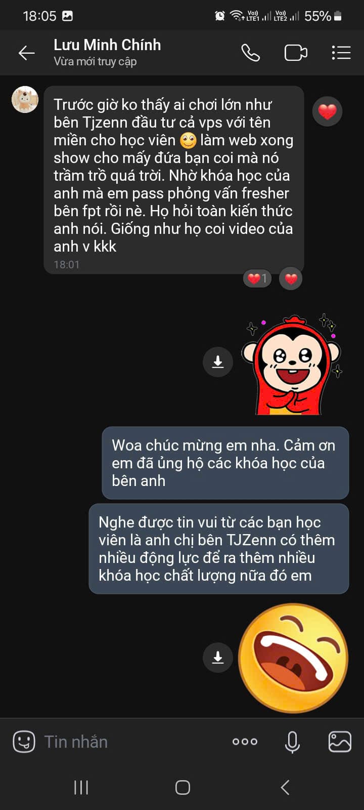 Đánh giá học viên 8